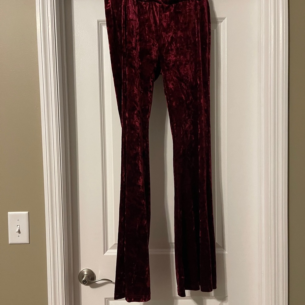 Velvet bell bottoms